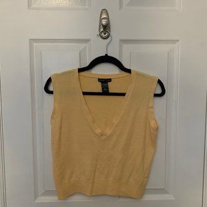 New York & Company Yellow Sweater Vest